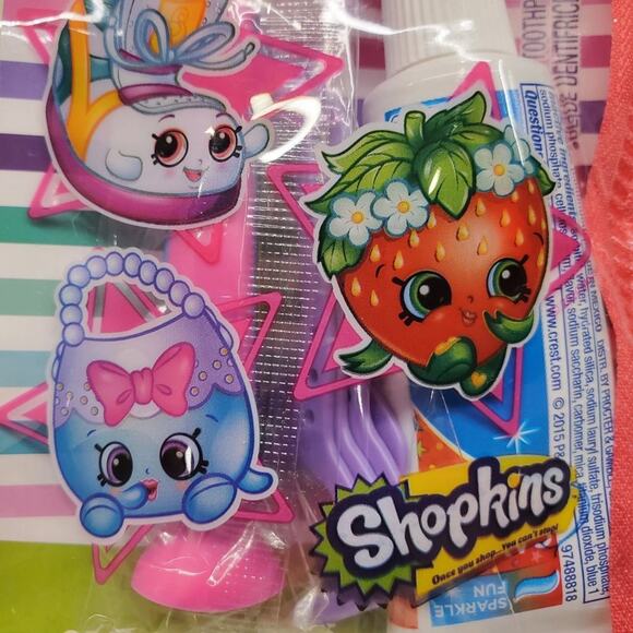 Shopkins Toothbrush Oral Care Travel Kit Childrens Toothbrush Travel Set - Picture 5 of 9